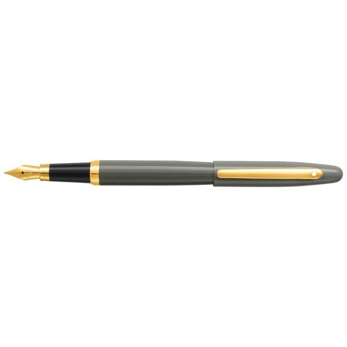 

Sheaffer VFM Glossy Light Gray With PVD Gold-Tone Trim Fountain Pen Original