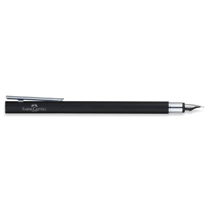 

Faber-Castell Neo Slim Fountain Pen M Black Matt, Shiny Chromed Promo Original