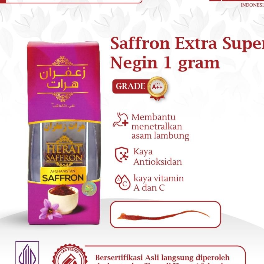 

Herat Saffron Afghanistan - Extra Negin [1 Gram] - Grade A++ The Best Quality - Rempah Ala - Safron Halal
