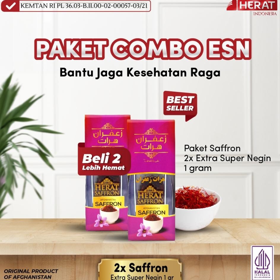 

[Beli 2 Lebih Hemat] Saffron Extra Negin 1 Gr X2 - Safron Halal