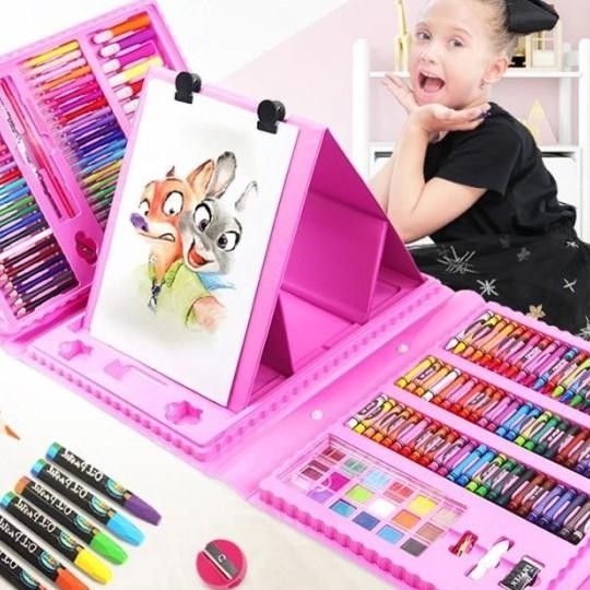 

Crayon Anak Set 208Pcs / Crayon Mewarnai Dan Melukis Set Sil Warna