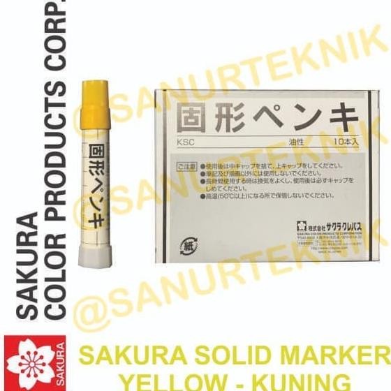 

TERBARU - SAKURA Steel Marker / Spidol Besi Baja KUNING - YELLOW (PER DOS 10 PC)