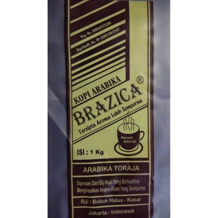 

Kopi Bubuk Arabika Toraja 1 Kg Merek Brazica " Super Quality