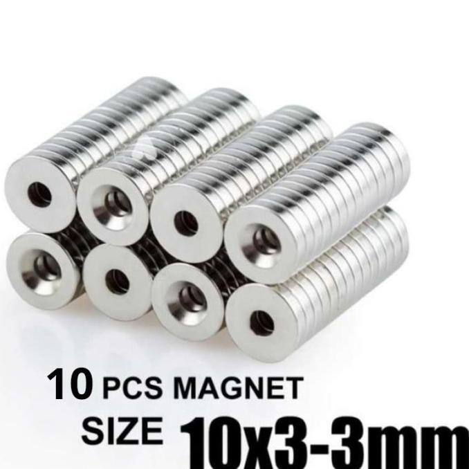 

`````````] Magnet Neodymium 10x3mm Model Ring Bulat Magnet Ring 10mm x 3mm