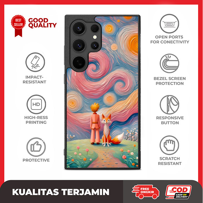 Case Casing Custom Samsung S24 S23 S22 S21 S20 FE Ultra Plus Foxy Art Starry AE3465 Hardcase A16