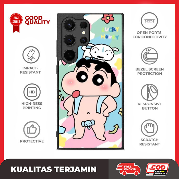 Case Casing Custom Samsung S24 S23 S22 S21 S20 FE Ultra Plus Shinchan AE3477 Hardcase A16