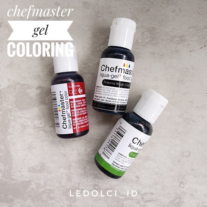 

Silahkan Order] CHEFMASTER GEL PEWARNA MAKANAN GEL FOOD COLOR GEL 20 GRAM