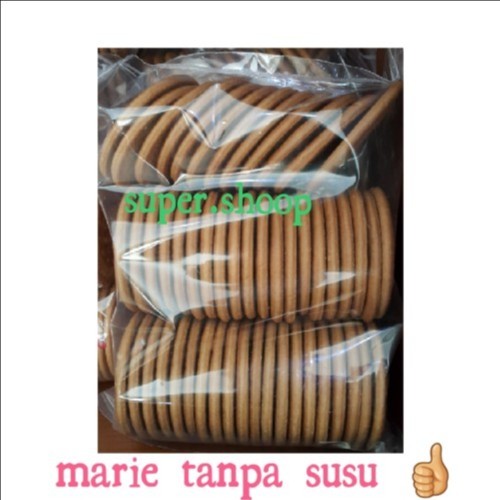 

CUCI GUDANG Biskuit marie tanpa susu Kue marie vegetarian Tunggal Bandung 500 gr