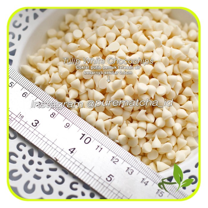 

CUCI GUDANG Compound White chocolate chips Tulip Cokelat chip putih white 500 gr