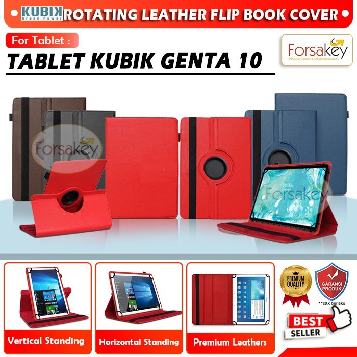 Ready Kubik Genta Tab Tablet 10 Inch Rotate Flip Case Casing Cover Sarung