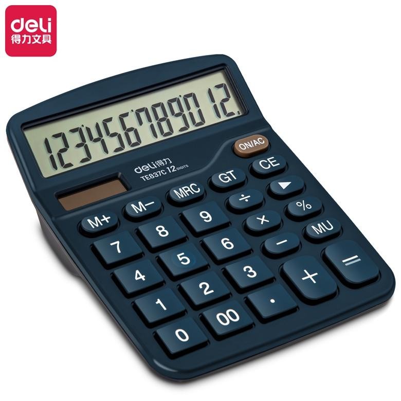 

BISACOD Deli Desktop Calculator / Kalkulator Meja 12 Digit Dual Power Layar LCD TE837C gi-57