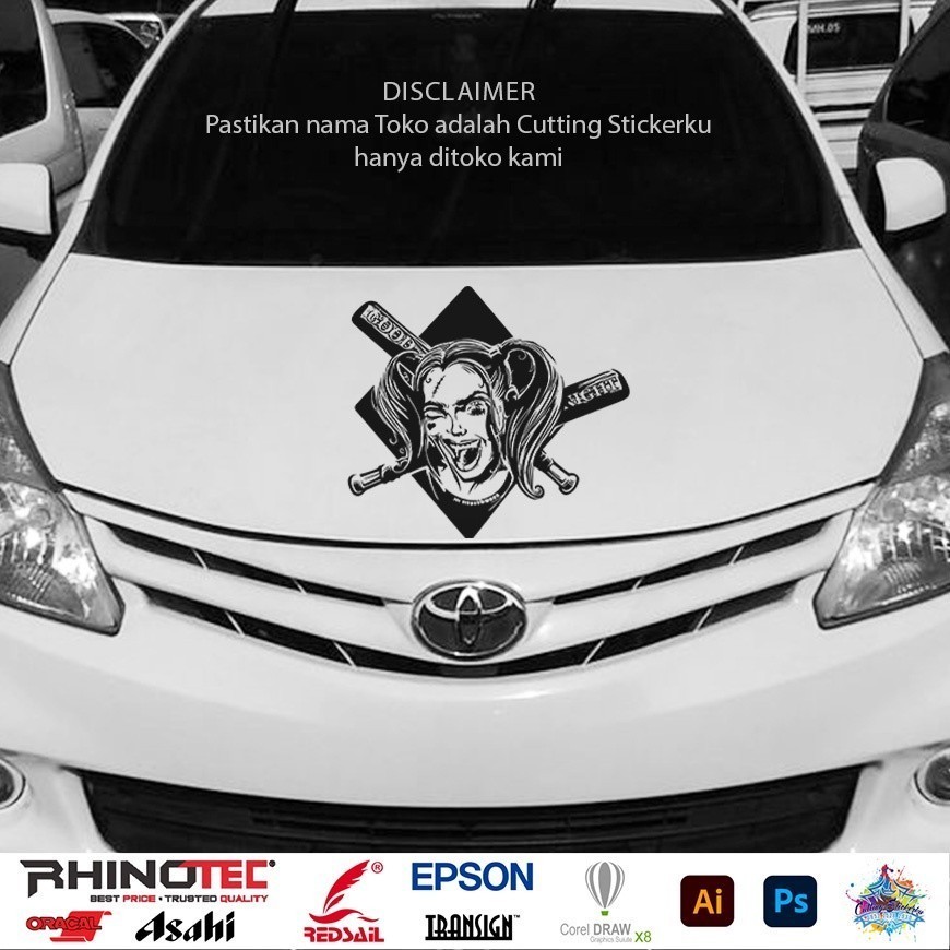 Cutting Stiker Bad Girl Good Night Harley Quinn Variasi Motor Mobil Sticker Macan Hitam Timbul Keren