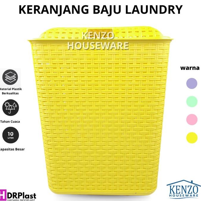Keranjang Baju Kotor Plastik Keranjang Basket Kotak Laundry Bag Tutup
