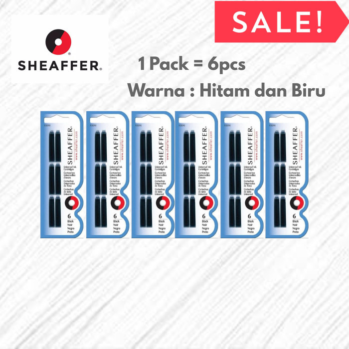 

SHEAFFER SKRIP FOUNTAIN PEN UNIVERSAL INK CARTRIDGE - BLACK/BLUE