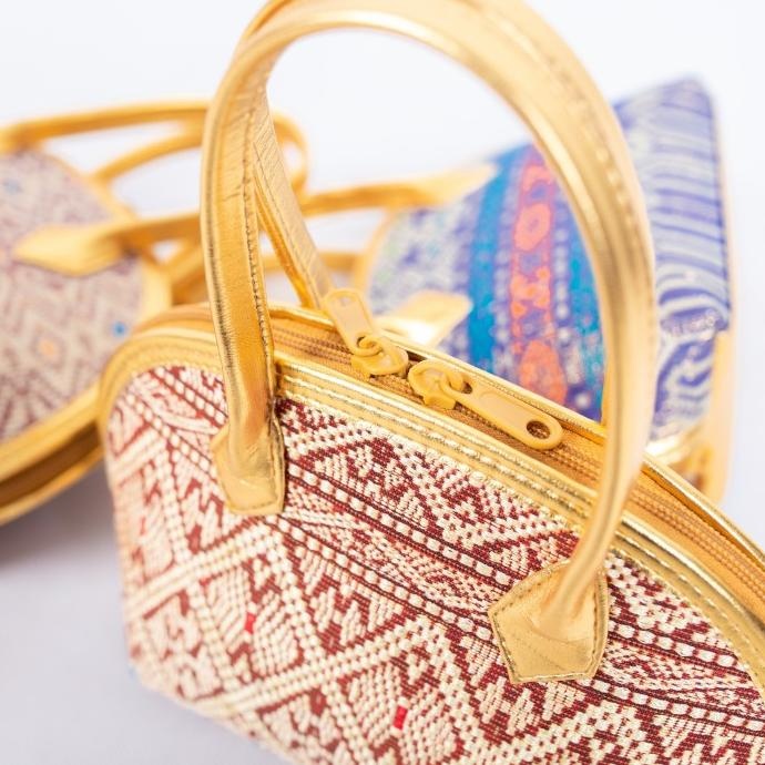 Handbag Wanita Tas Pesta Bahan Songket