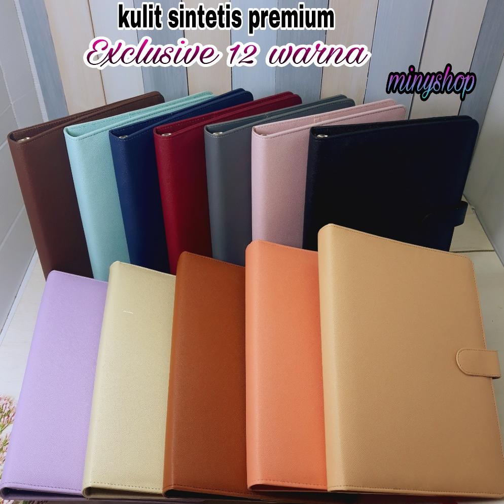 

gfd-6 Binder Polos Exclusive B5 26 Ring 12 Warna Pilihan Buku Agenda Kuliah Kantor Bahan Kulit Termurah Sale