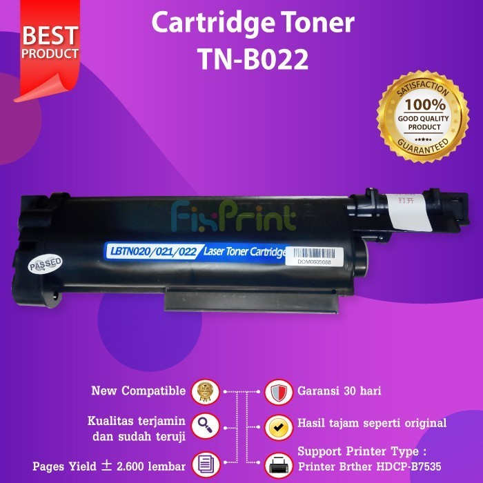 Cartridge Toner Compatible TN-B022 TNB022 DCP-B7535DW B7535 DW