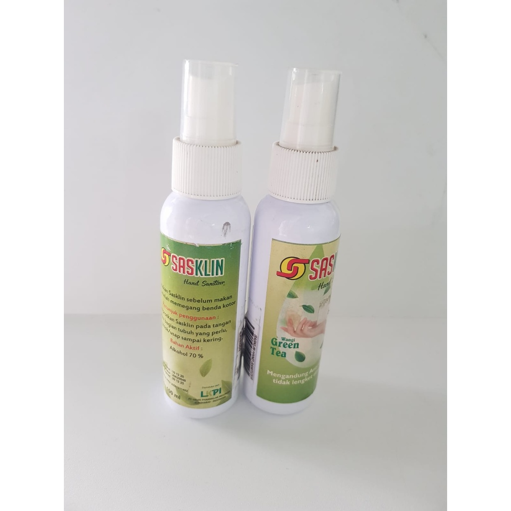 Sasklin hand sanitizer spray wangi green tea 100 ml