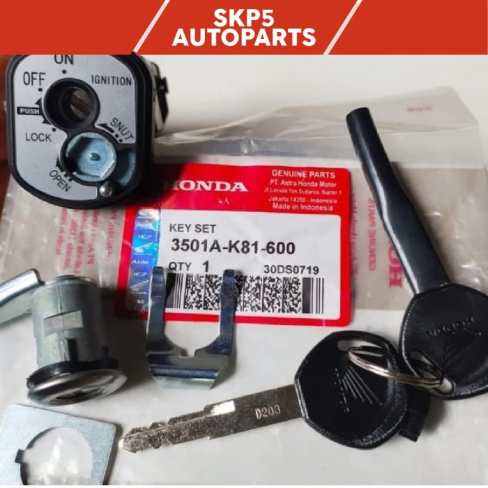 KUNCI KONTAK ASSY HONDA BEAT STREET BEAT POP BARANG ORI HGP