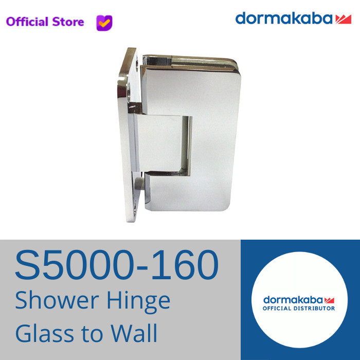 DORMA SHOWER HINGE S5000-160 GLASS TO WALL DORMAKABA