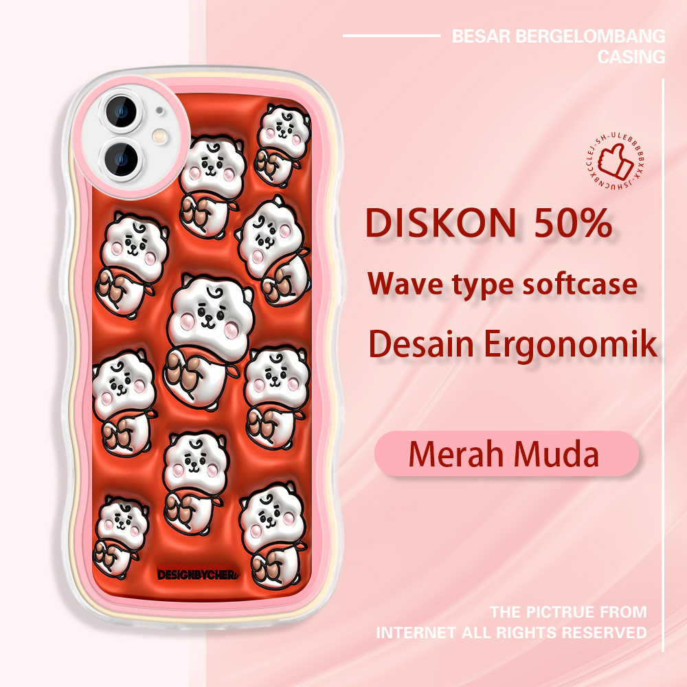 jinsouwe Apple iPhone 12 13 14 Plus Mini Pro Max  Casing Handphone  BTS Kim Seok Jin BT21 RJ 3D  war
