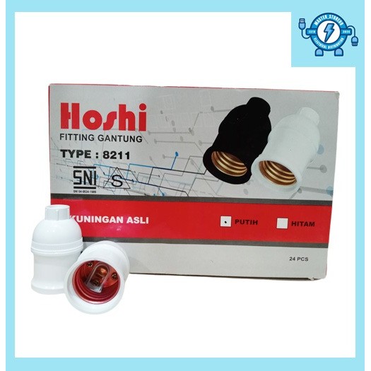 FITTING GANTUNG HOSHI PUTIH 8211/FITTING LAMPU