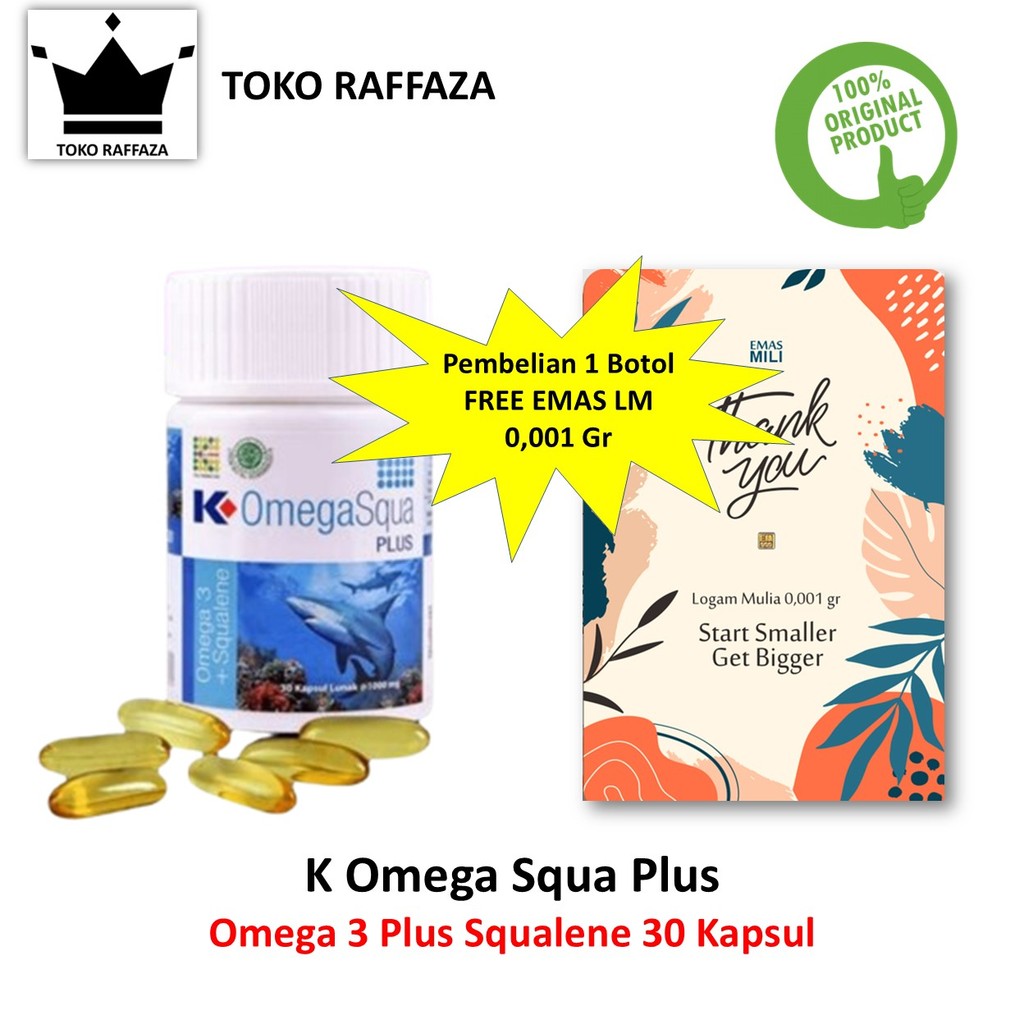 K Omega Squa Plus Klink Omega 3 Squalene 30 Kapsul