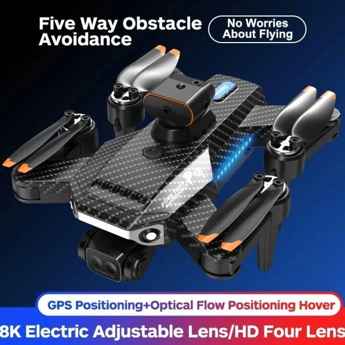 Drone Brushless Gps P9 4 Camera 8K Wifi Fpv Carbon Fiber Oas Murah