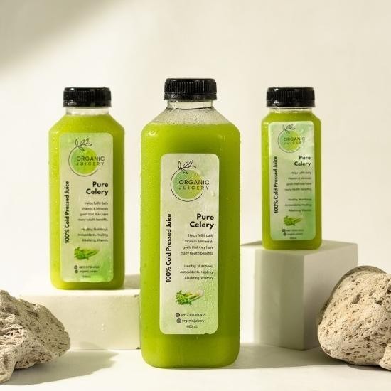 

1 Liter | Cold Pressed Pure Celery / Jus Seledri Murni