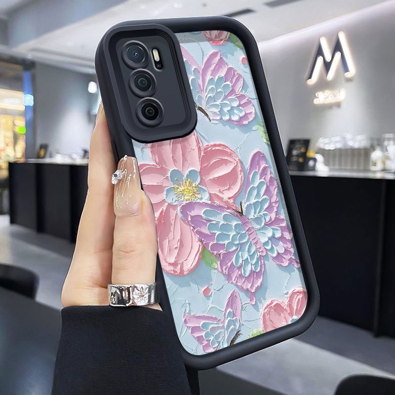Casing Hp OPPO A16 OPPO A16s OPPO A54s Case Casing HP pola Warna permen Kesing genggam Silikon Cesin