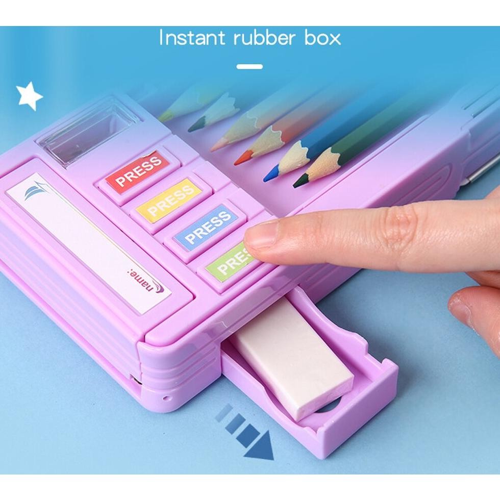 

SPECIAL Tempat Pensil Multifungsi Motif Unicorn / Dinosaurus / Astronot Untuk Anak Tk/Kotak Pensil Pola Kartun Lapisan Ganda Tunggal dengan Rautan Kapasitas jak-127