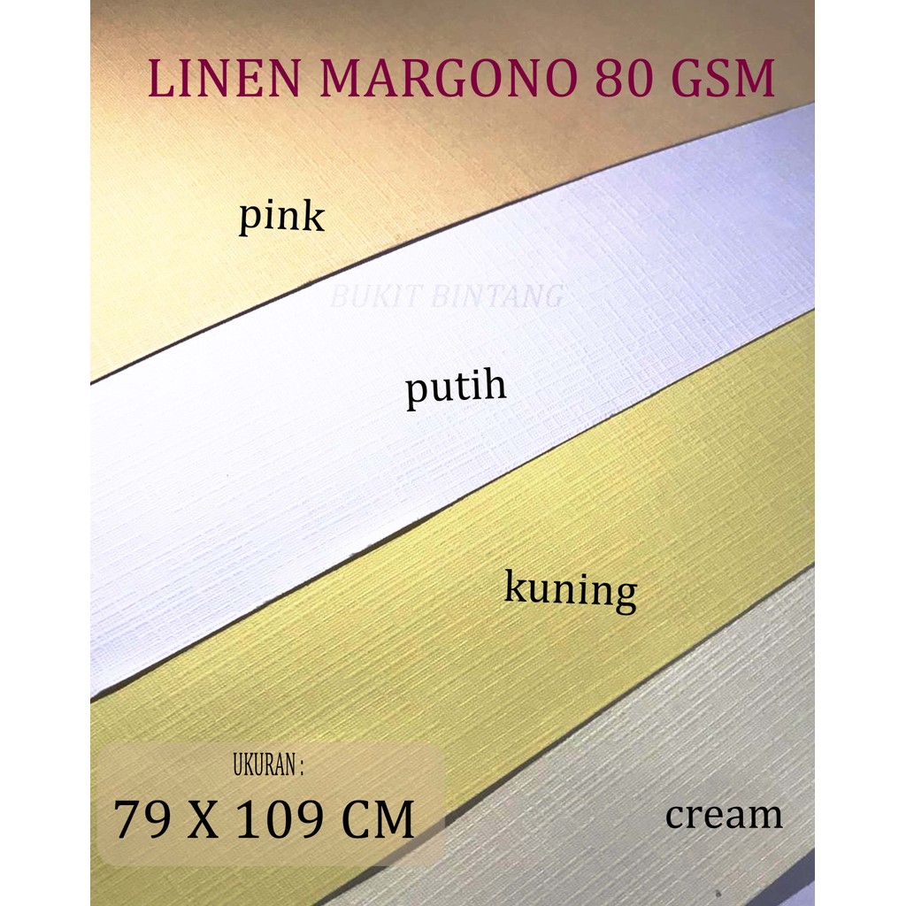 

KERTAS LINEN MARGONO 190 GSM UKURAN PLANO (79 X 109 CM ), 1 LEMBAR