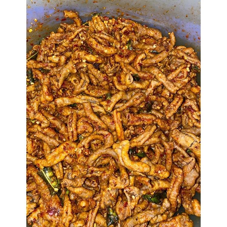 

Discount Cemilan Usus Crispy Pedas Daun Jeruk Usus Ori Daun Jeruk Kemasan 500Gr Dan 1Kg High Quality
