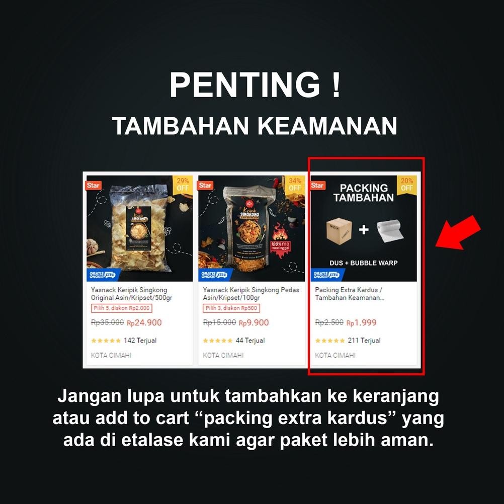 

Sale Yasnack Keripik Singkong Pedas Daun Jeruk/Kripset/500Gr Murah