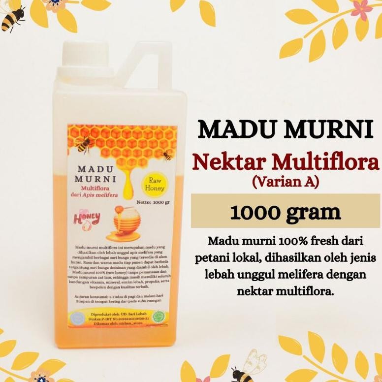 

Big Sale Madu Asli / Raw Honey 1000 Gram / 1 Kg Perasan Madu Sarang Melifera Grosir