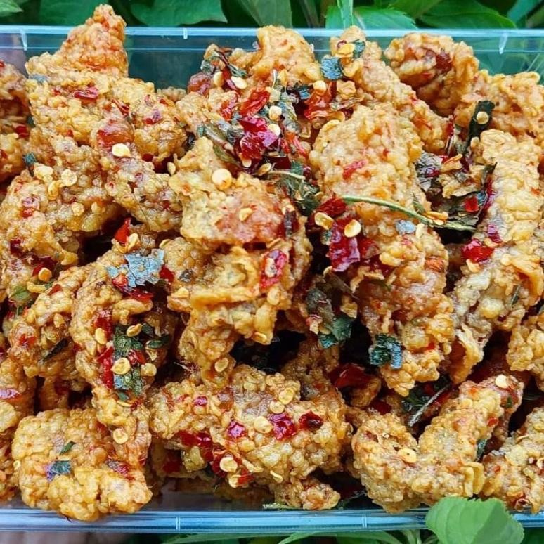 

Original Keripik Kulit Ayam 500Gr Pedas Daun Jeruk High Quality
