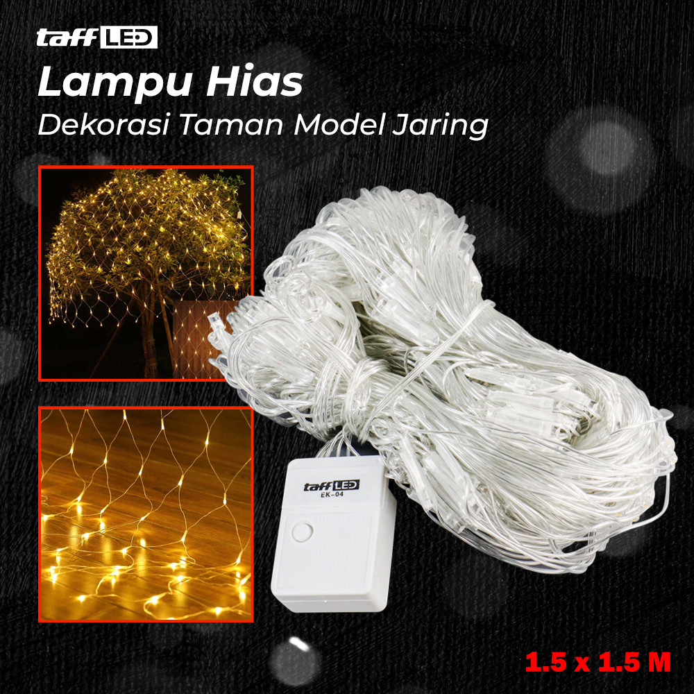 Lampu Kerlap Kerlip Penjor Jaring Hias Led Dekorasi Warna Warni Outdoor Waterproof