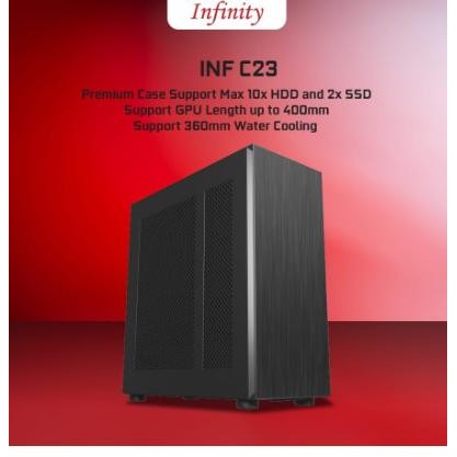 Casing Pc Infinity C13 Full Tower Include 4 Fan - Case Server Baru!!