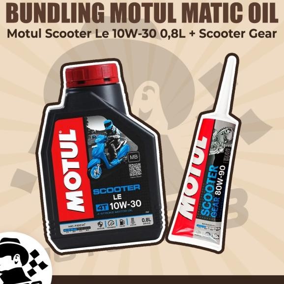 Paket Motul Scooter Le 800Ml + Oli Gan 120Ml - Oli Motor Matic