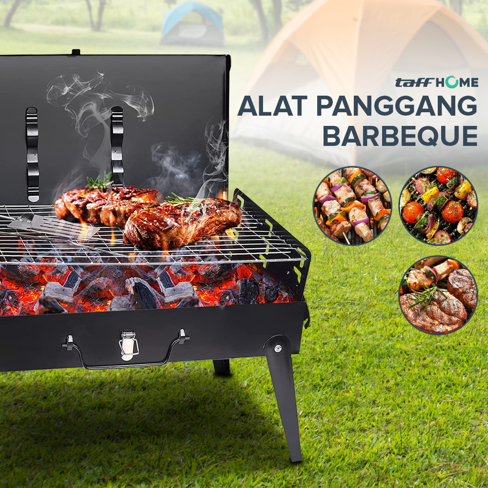 Alat Panggang Bakaran Panggangan Sate Arang Besi BBQ Grill Outdoor Lipat