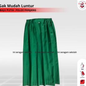 COD Seragam Sekolah Baju Atasan Kemeja Putih SD MI Rok Rempel Panjang Anak Perempuan Warna Hijau Pin