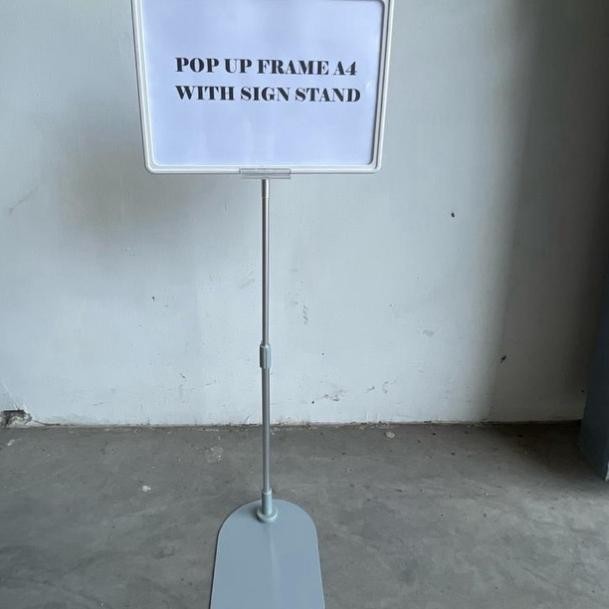 

SALE Pop Up Frame Promosi Ukuran A4 With Sign Stand Papan Harga Promo Tiang Promo Berdiri A4 Minimarket qw-45