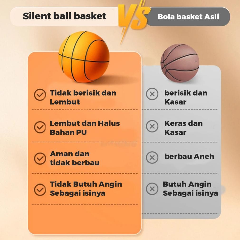 SPECIAL Mainan Bola Basket Anak Size 5 - Sillent Ball Bola Basket Kedap Suara - Bola Basket Outdoor 