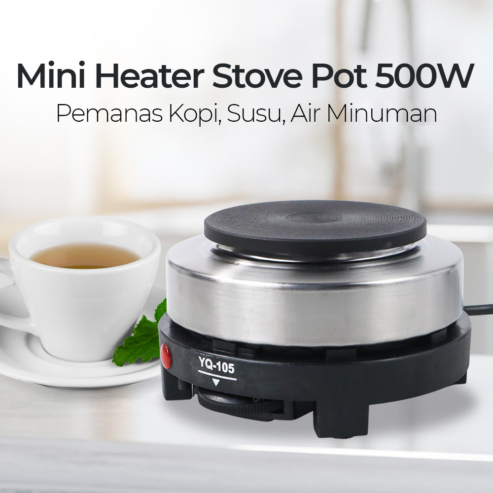 Kompor Listrik Portable Mini Hiter Pemanas Air Listrik Teko Teh Kopi Minuman
