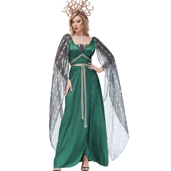 Medusa Greek Goddess Costume Halloween Costume Woman Dewi Yunani Limited Edition