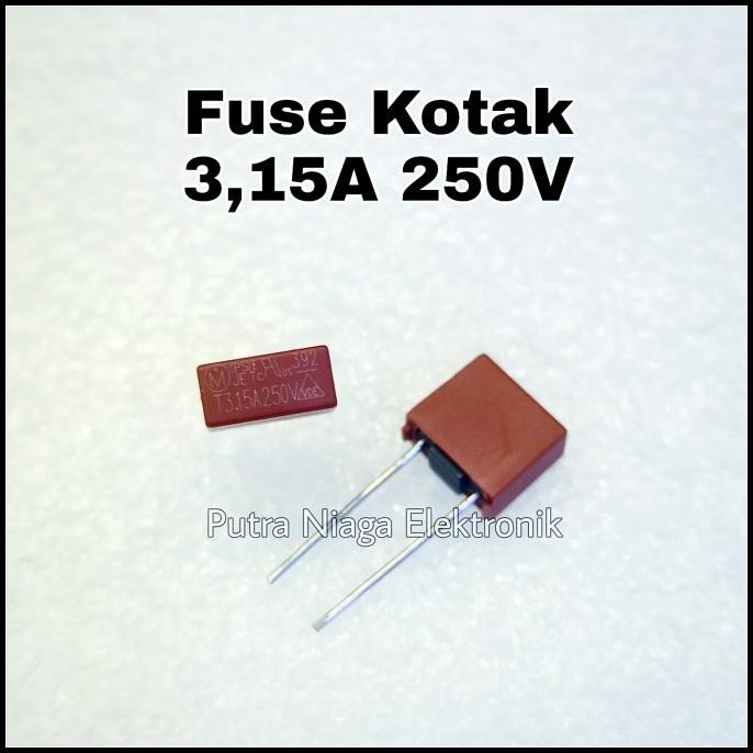 (2) Fuse Kotak 3,15A 250V Silinder Sekering PCB Board 3.15A / T3.15A 250V putr4n Berkualitas