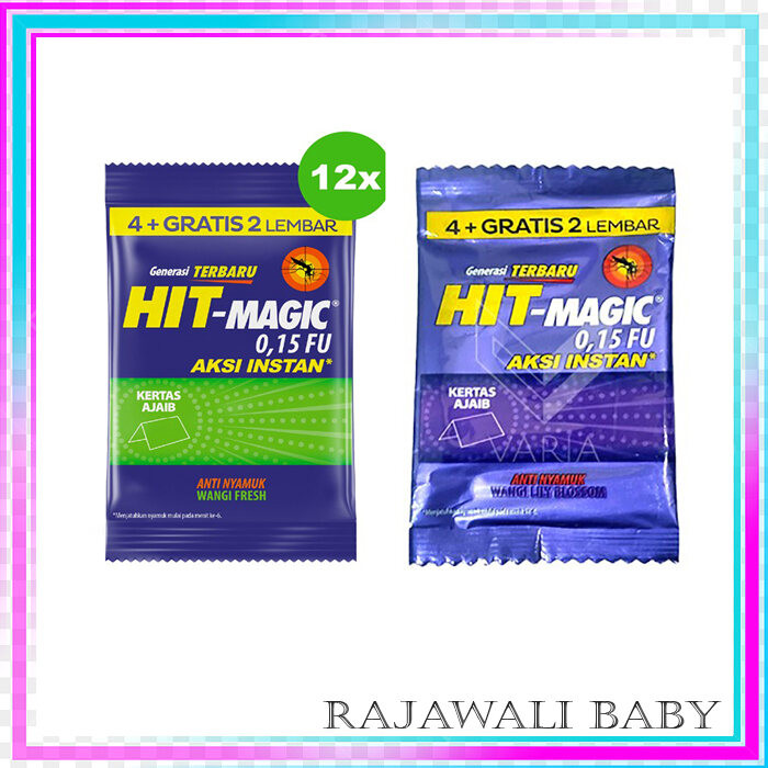 HIT Obat Nyamuk Bakar Isi 12 - Hit Magic Aksi Instant - Obat nyamuk Kertas -Kertas Ajaib