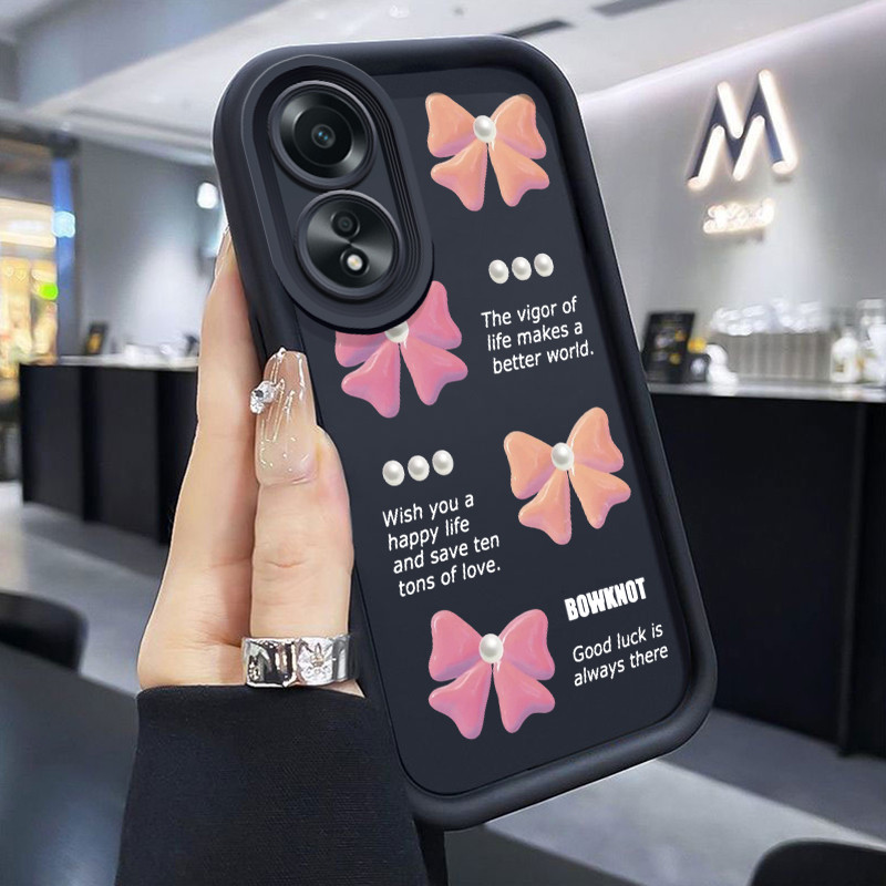 Casing Hp Untuk OPPO A58 Case Casing HP pola cinta ikatan simpul Cesing Anti Drop Kasing Silikon Kes