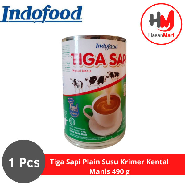 

Tiga Sapi Plain Susu Krimer Kental Manis 490 g