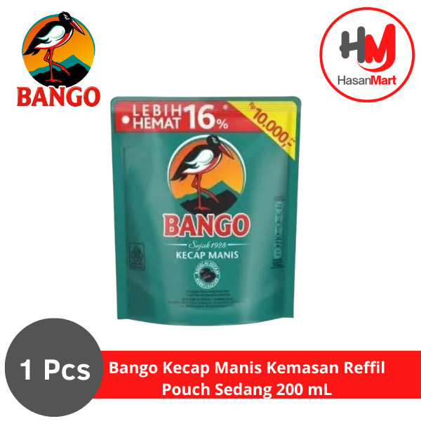 

Bango Kecap Manis Kemasan Reffil Pouch Sedang 200 mL